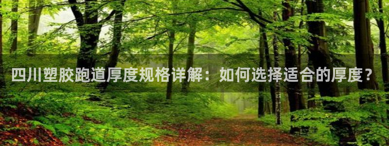 777814红·足一世比分篮球：四川塑胶跑道厚度规格详解：如何选择适合的厚度？